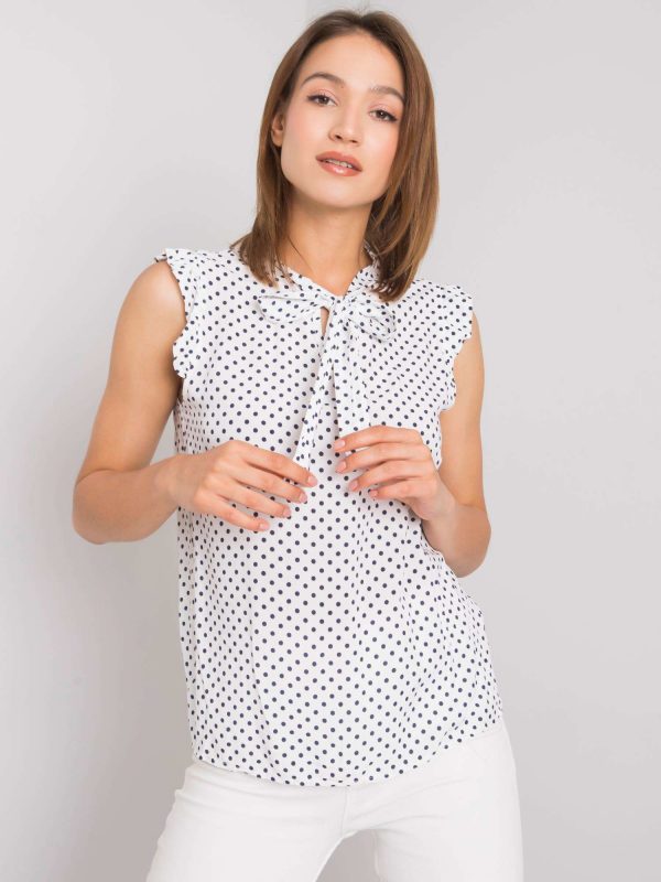 White polka dot blouse Kaiya