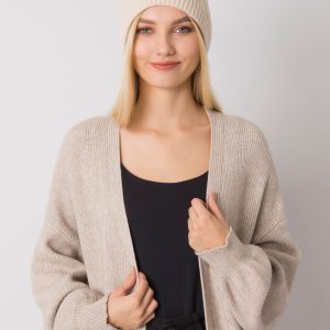 Women's beige knitted hat RUE PARIS