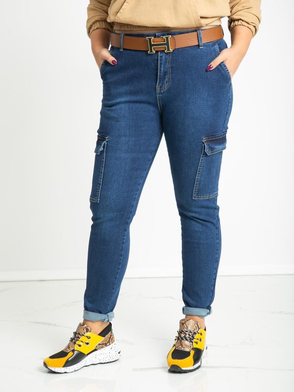 Blue plus size jeans Hana