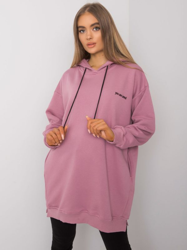 Dirty pink sweatshirt with pockets Indira