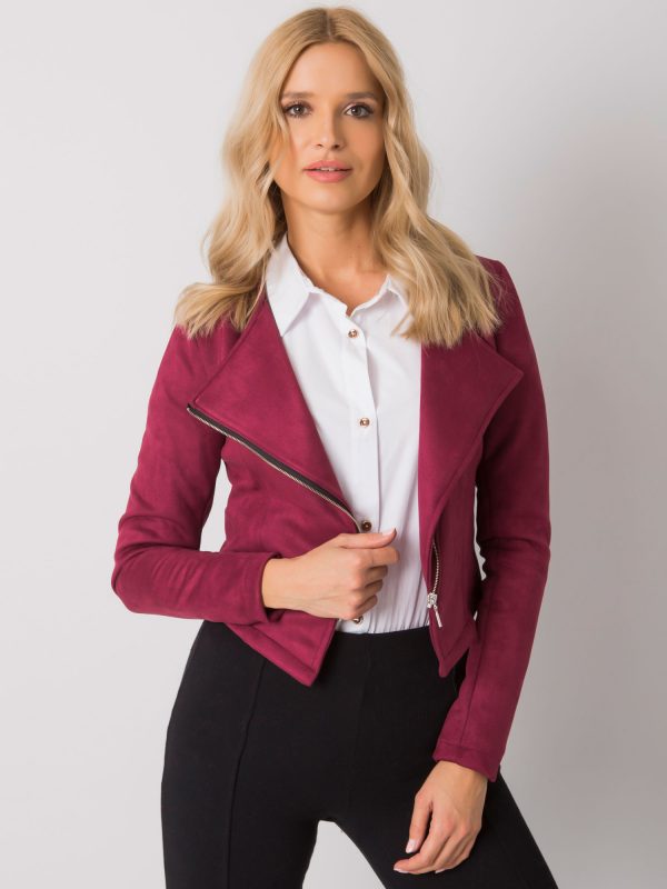 Burgundy short jacket for women Genoa RUE PARIS