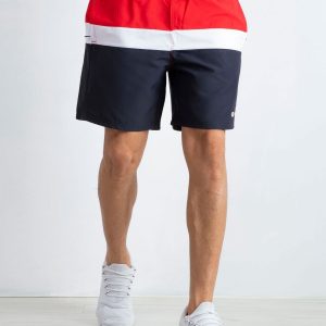 Red and navy blue men's shorts Grateful