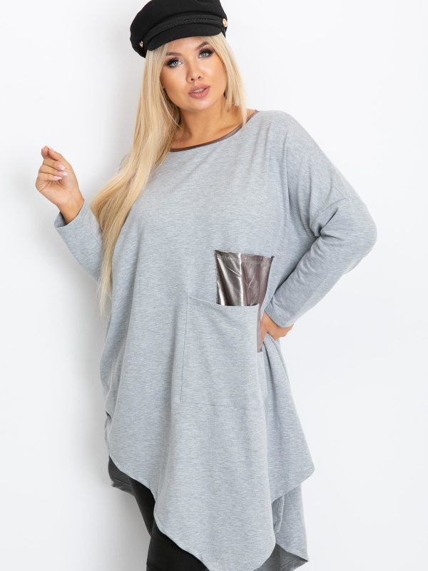 Grey tunic plus size Magnify