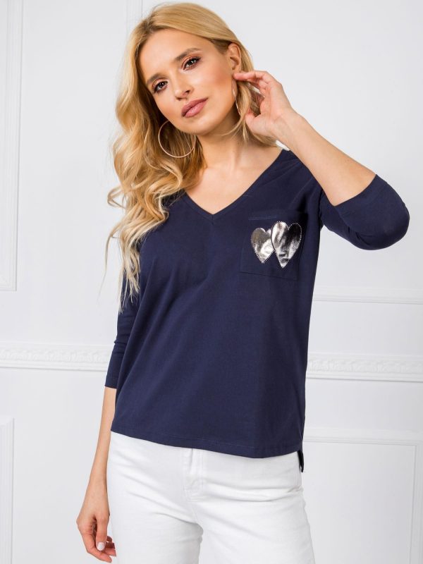 Navy blue blouse Natasha