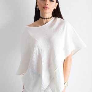 Ecru asymmetrical blouse