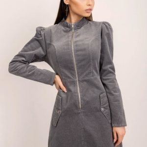 BSL Grey Corduroy Dress