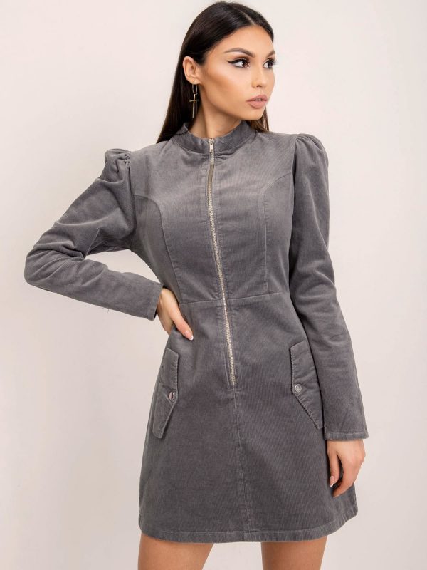 BSL Grey Corduroy Dress