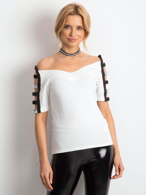 Ecru Blouse Cutout