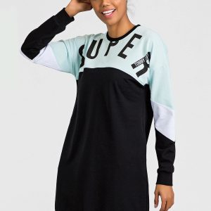 TOMMY LIFE Black and mint tunic