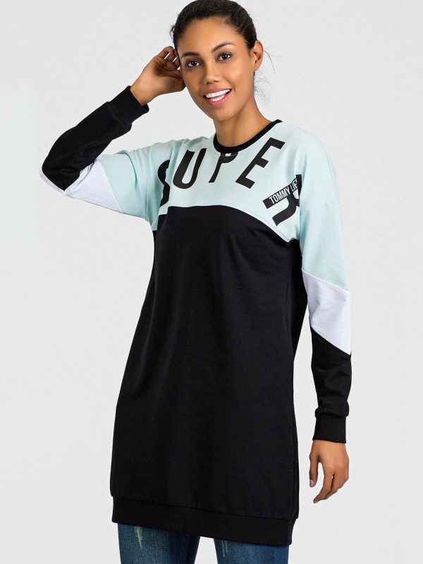 TOMMY LIFE Black and mint tunic