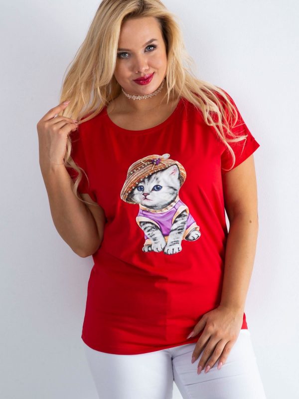 Red T-shirt Glory PLUS SIZE