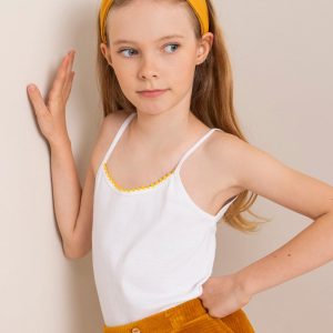 White and yellow top for girl