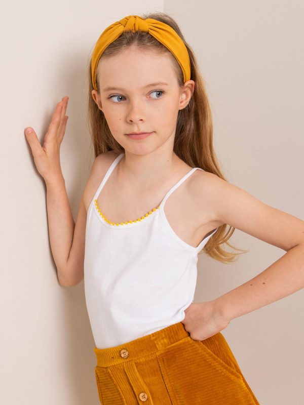 White and yellow top for girl