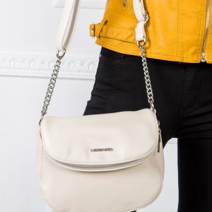 Light beige eco leather ladies handbag