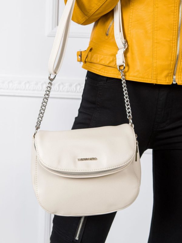 Light beige eco leather ladies handbag