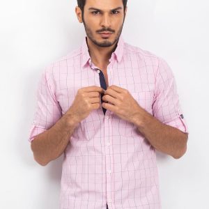 Bounjour Men's Light Pink Shirt