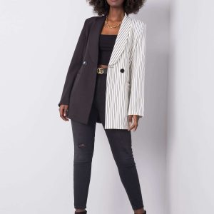 White and black Ayra blazer