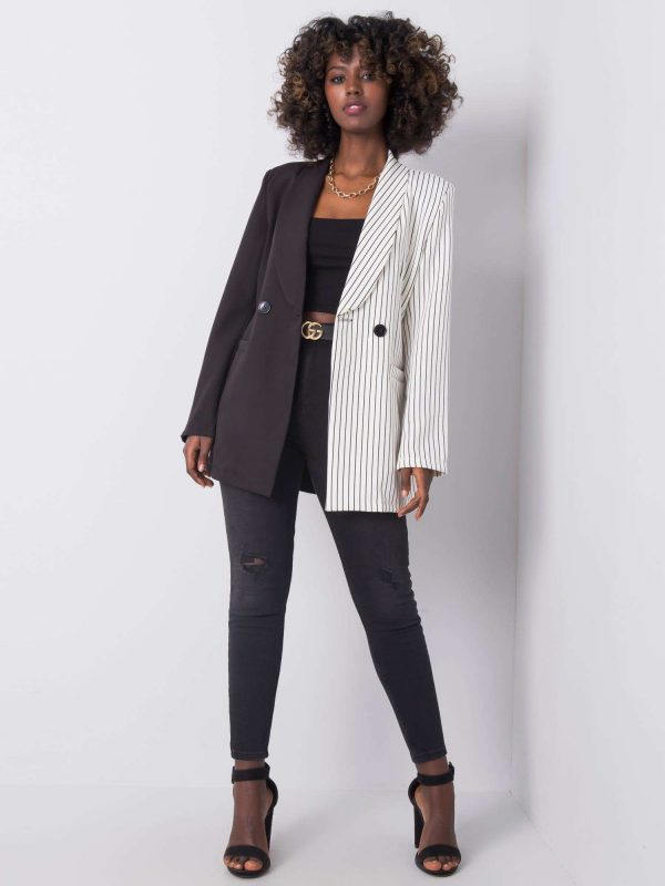 White and black Ayra blazer