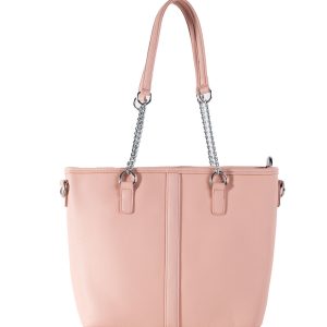 Pink Roomy Shoulder Bag With Adjustable Strap