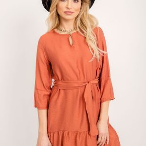 RUE PARIS Brick dress Ellaine