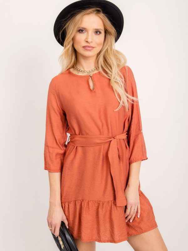 RUE PARIS Brick dress Ellaine