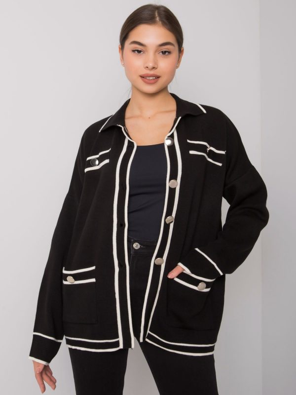 Black Cardigan with Shelton Pockets