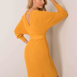 Mustard dress Ernestina RUE PARIS