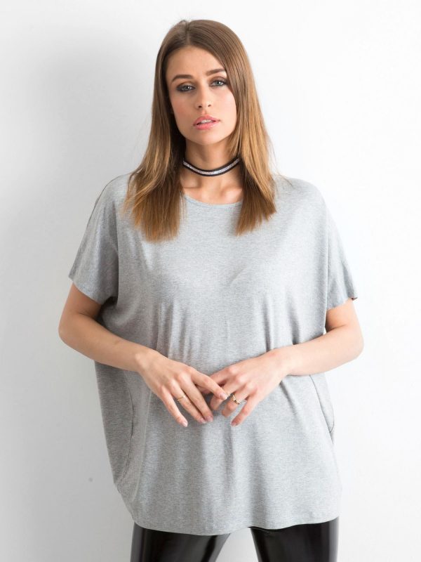 Grey Oversize Blouse