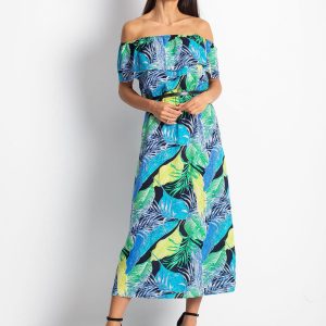 Blue and green Caraibbean dress