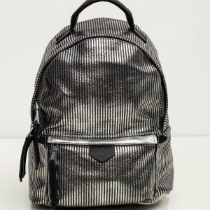 Black Striped Backpack