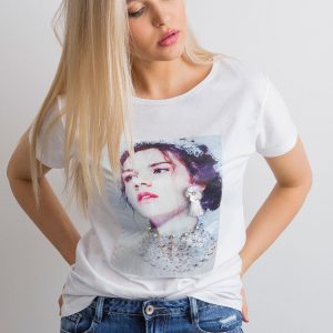 White T-shirt for women with a print