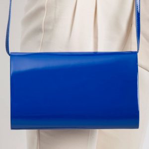 Cobalt clutch bag