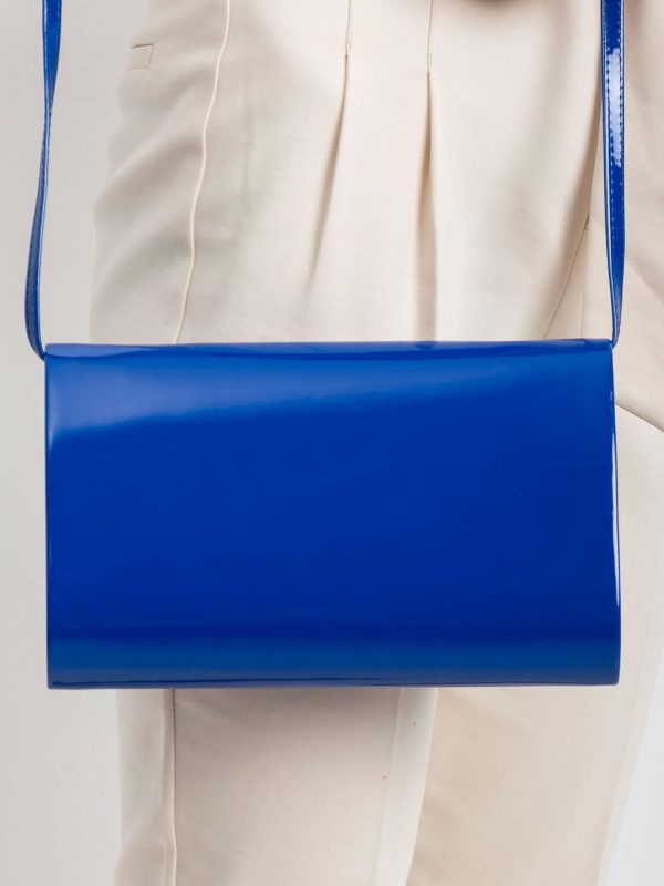 Cobalt clutch bag