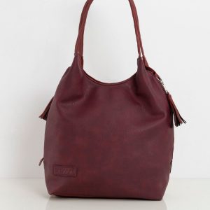 Burgundy eco leather bag