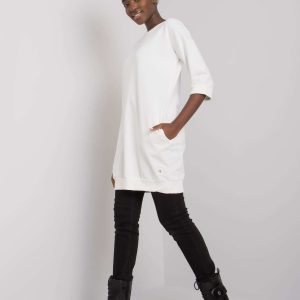 Ecru sweatshirt with pockets Iveta