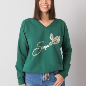 Dark green plus size blouse with Juliee print