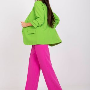 Light Green Ladies Blazer Without Fastener Adela