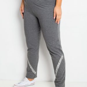 Dark Grey Plus Size Active Pants