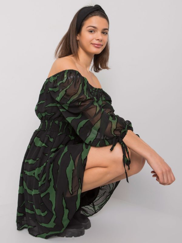 Black and green Spanish dress with Philippi prints