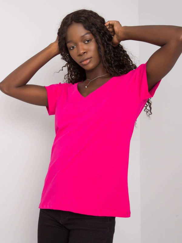 Fuchsia blouse with a neckline on the back Fadia