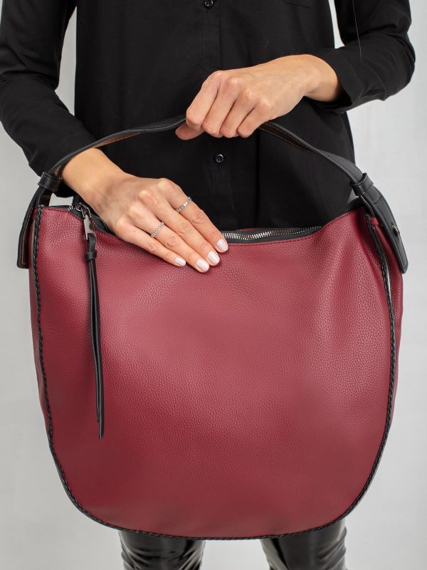 Burgundy Semicircular Bag