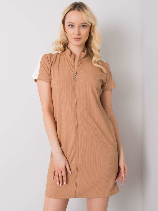 Camel casual dress Seppa RUE PARIS