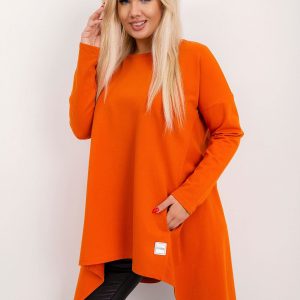 Dark orange plus size tunic Andrea