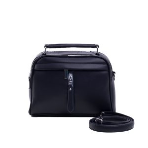 Navy Blue Ladies Handbag with Detachable Strap