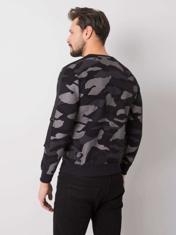 Black sweatshirt for men camo Jared