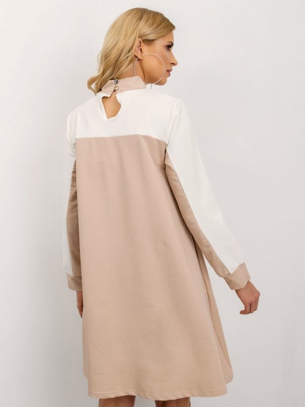 Beige and white Team dress