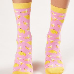 Pink Pattern Ladies Socks