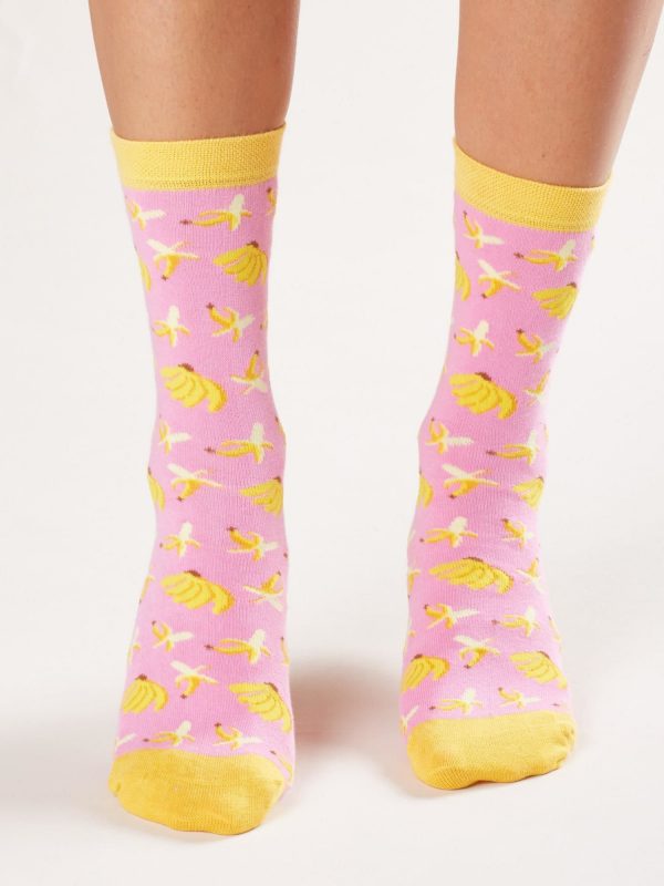 Pink Pattern Ladies Socks