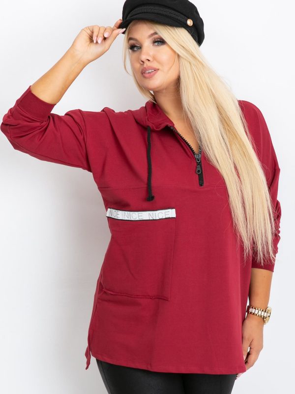 Burgundy Shire plus size sweatshirt