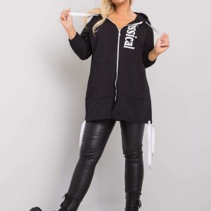 Stacy Black Plus Size Hoodie